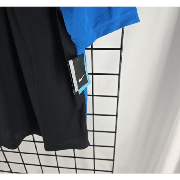Nike Golf Men's Two-Tone Blue and Black Polo NEW Size M Dri-Fit - Picture 2 of 7